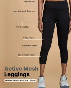 Active Mesh 7/8th Sports Leggings