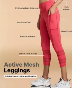 Active Mesh 7/8th Sports Leggings