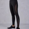 Athletic High-Waisted Mesh Leggings in Second SKN