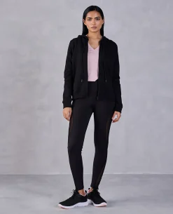 Athletic High-Waisted Mesh Leggings in Second SKN