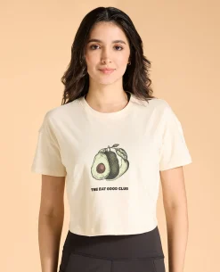 Avocado Cropped Cotton Top