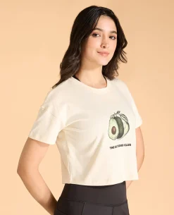 Avocado Cropped Cotton Top