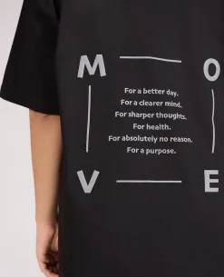 Cotton Oversized Graphic Tee Black