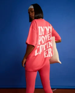 Cotton Oversized Printed Graphic Tshirt Apple