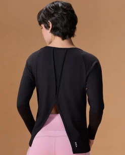 Cotton Yoga Top Black