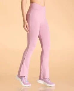 Criss-Cross Cotton Flare Pants