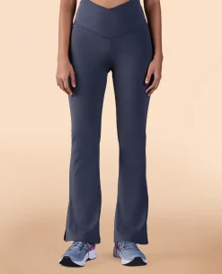 Criss-Cross Flare Pants in Second SKN