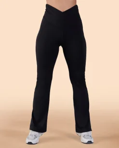 Criss-Cross Flare Pants in Second SKN
