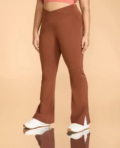 Criss-Cross Flare Pants in Second SKN