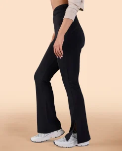 Criss-Cross Flare Pants in Second SKN