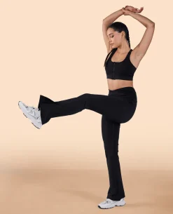 Criss-Cross Flare Pants in Second SKN