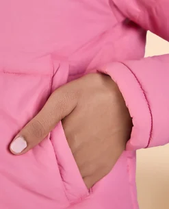 Cropped Puffer Jacket Pink