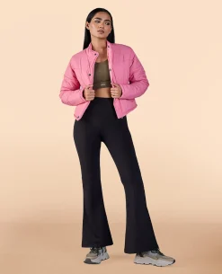 Cropped Puffer Jacket Pink