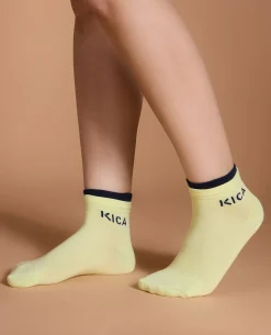 Dual Colored Soft Ankle Length Socks Neon