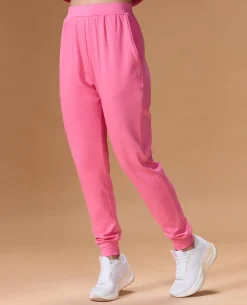 Extra Soft Cotton Track Pants Pink