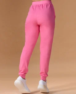 Extra Soft Cotton Track Pants Pink
