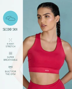 Fashionable Strappy Sports Bra with Removable Pads