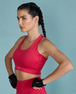 Fashionable Strappy Sports Bra with Removable Pads