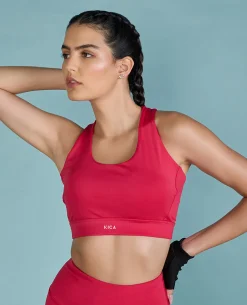 Fashionable Strappy Sports Bra with Removable Pads