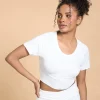 Feather Feel Ruched Crop Top