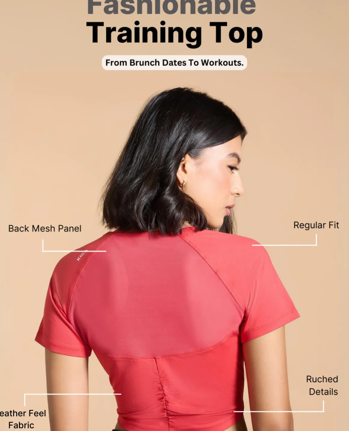 Feather Feel Ruched Crop Top