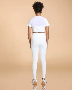Feather Feel Ruched Crop Top and Leggings