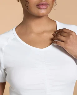 Feather Feel Ruched Crop Top