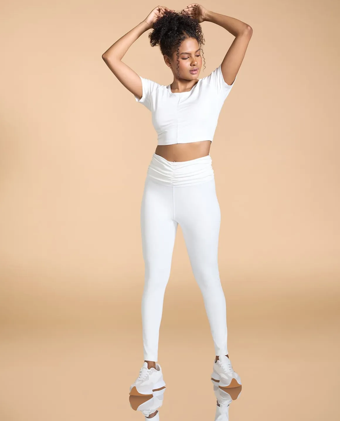 Feather Feel Ruched Crop Top