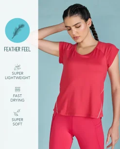 Feather Feel Running Top With Back Tape