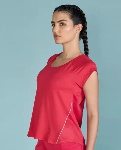 Feather Feel Running Top With Back Tape