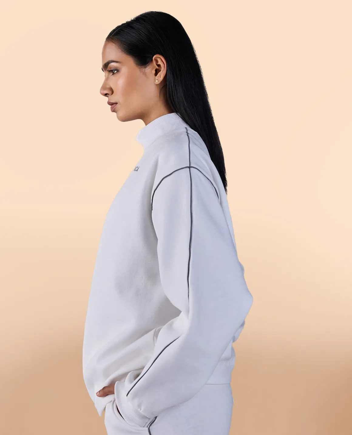 Fleece Oversized Sweatshirt White