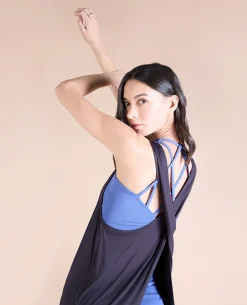 Flowy Cotton Tank Top Black