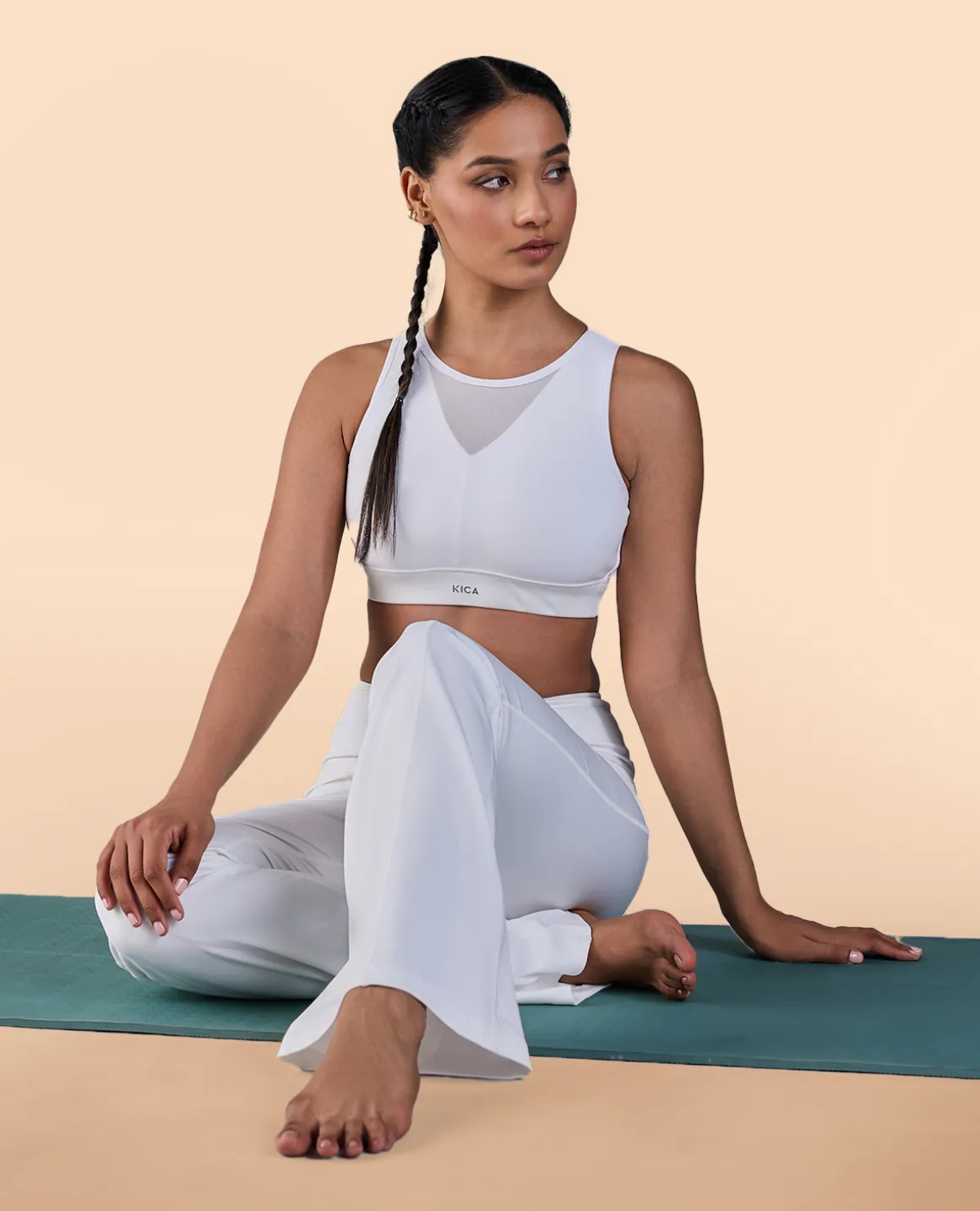 Formal Flare Pants in Second SKN White