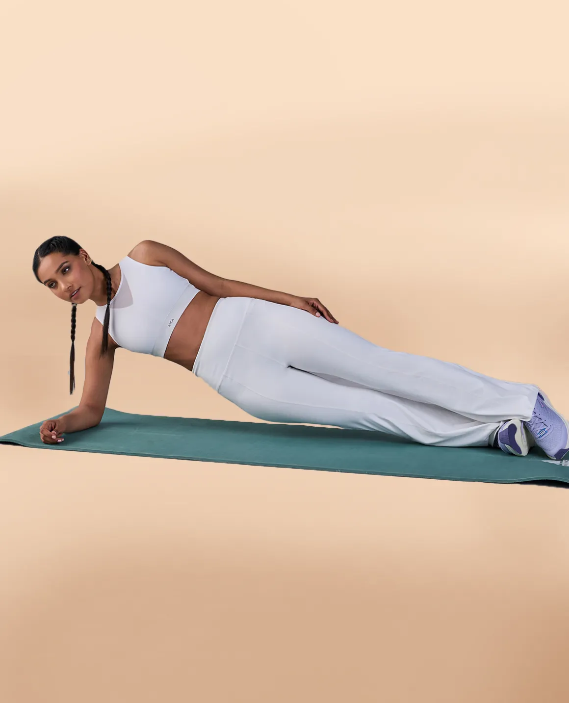 Formal Flare Pants in Second SKN White
