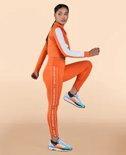 Full Sleeves Running Top in Second SKN Fabric Orange