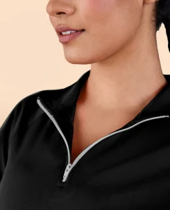Full Sleeves Running Top in Second SKN Fabric Black
