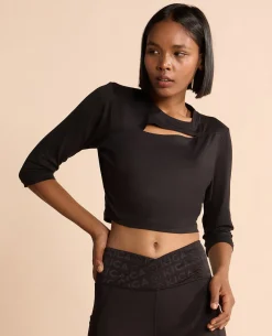 Gym Feather Feel Crop Top Black
