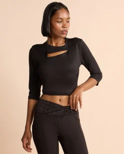 Gym Feather Feel Crop Top Black