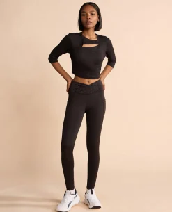 Gym Feather Feel Crop Top Black