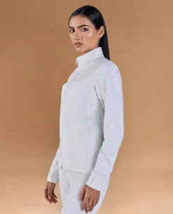Gym Training Jacket in Second SKN Fabric White