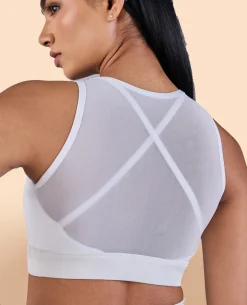 High Impact and Full Coverage Mesh Sports Bra