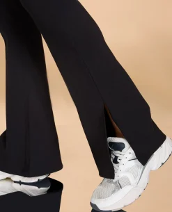 High Waist Ribbed Flared Pants