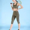 High Waisted 3/4 Leggings in Second SKN Fabric