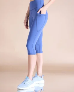 High Waisted 3/4 Leggings in Second SKN Fabric
