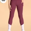 High Waisted Colourblock Stretchable Leggings For Girls
