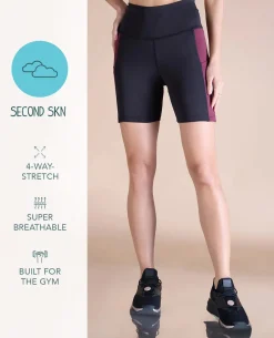 High Waisted Cycling Shorts in Second SKN Fabric
