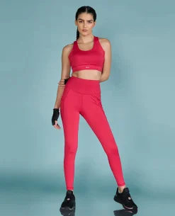 High Waisted Hot Pink Leggings
