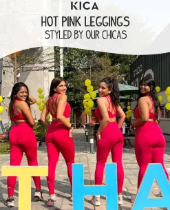 High Waisted Hot Pink Leggings