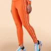 High Waisted Leggings in Second SKN Fabric Orange