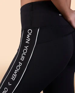 High Waisted Leggings in Second SKN Fabric Black